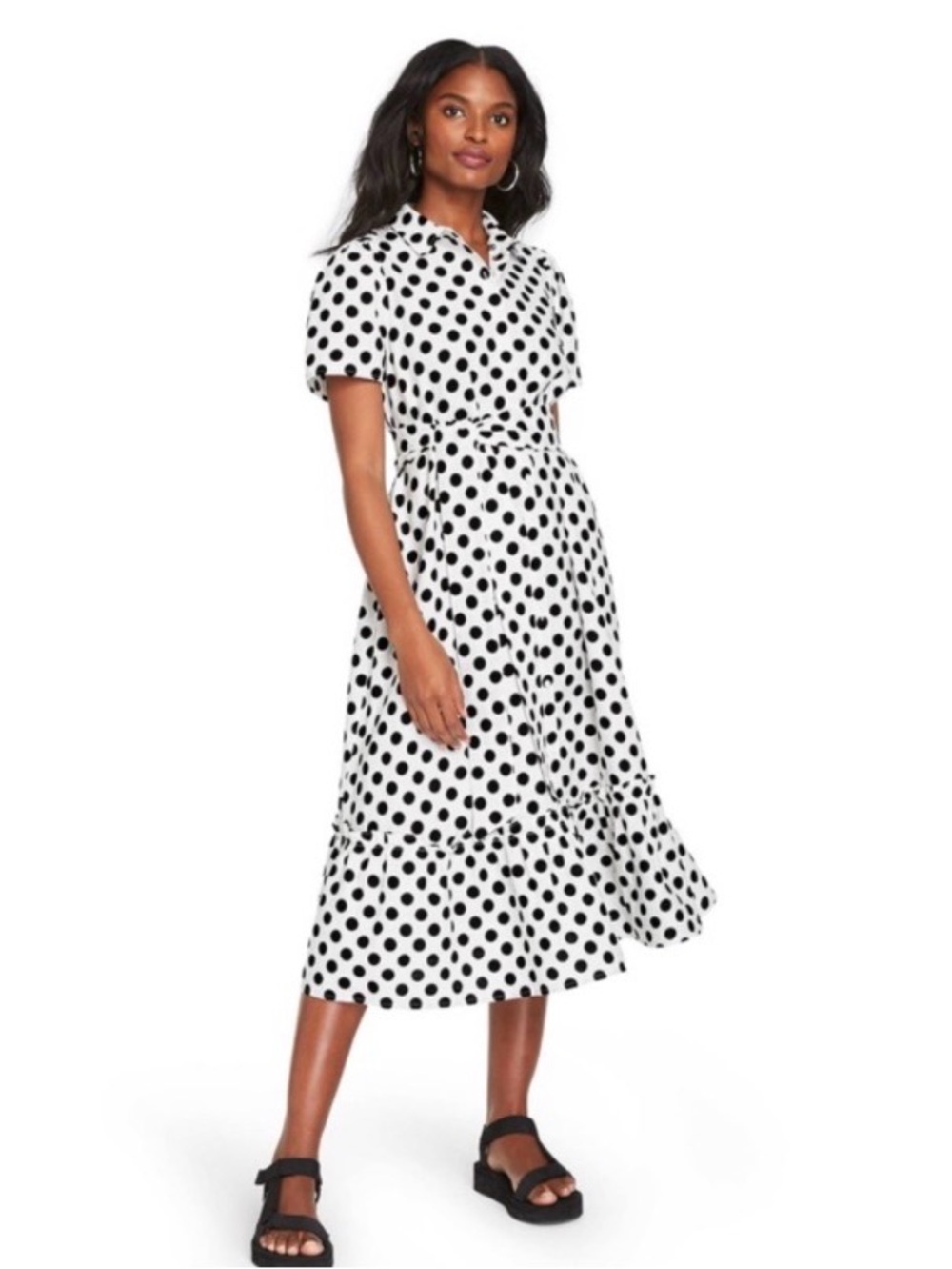 Lisa Marie Fernandez x Target size XS black and white polka dot dress